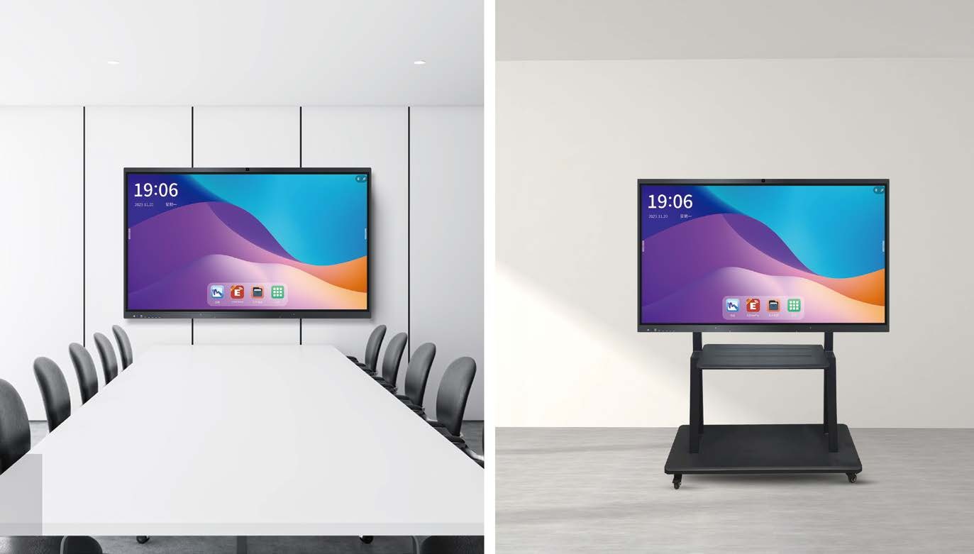 Quais são as funções do painel plano interativo?